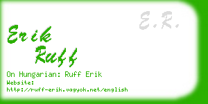 erik ruff business card